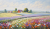 Schilderij nederlands landschap bloemenvelden - Artello